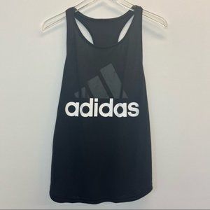 Adidas Black Sleeveless Logo Workout Racerback Tank